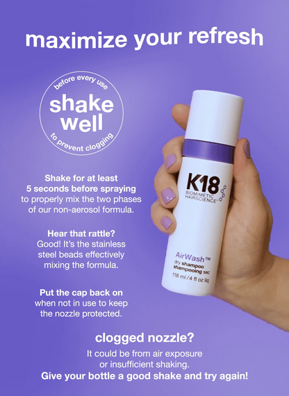 Air Wash Dry Shampoo - K18