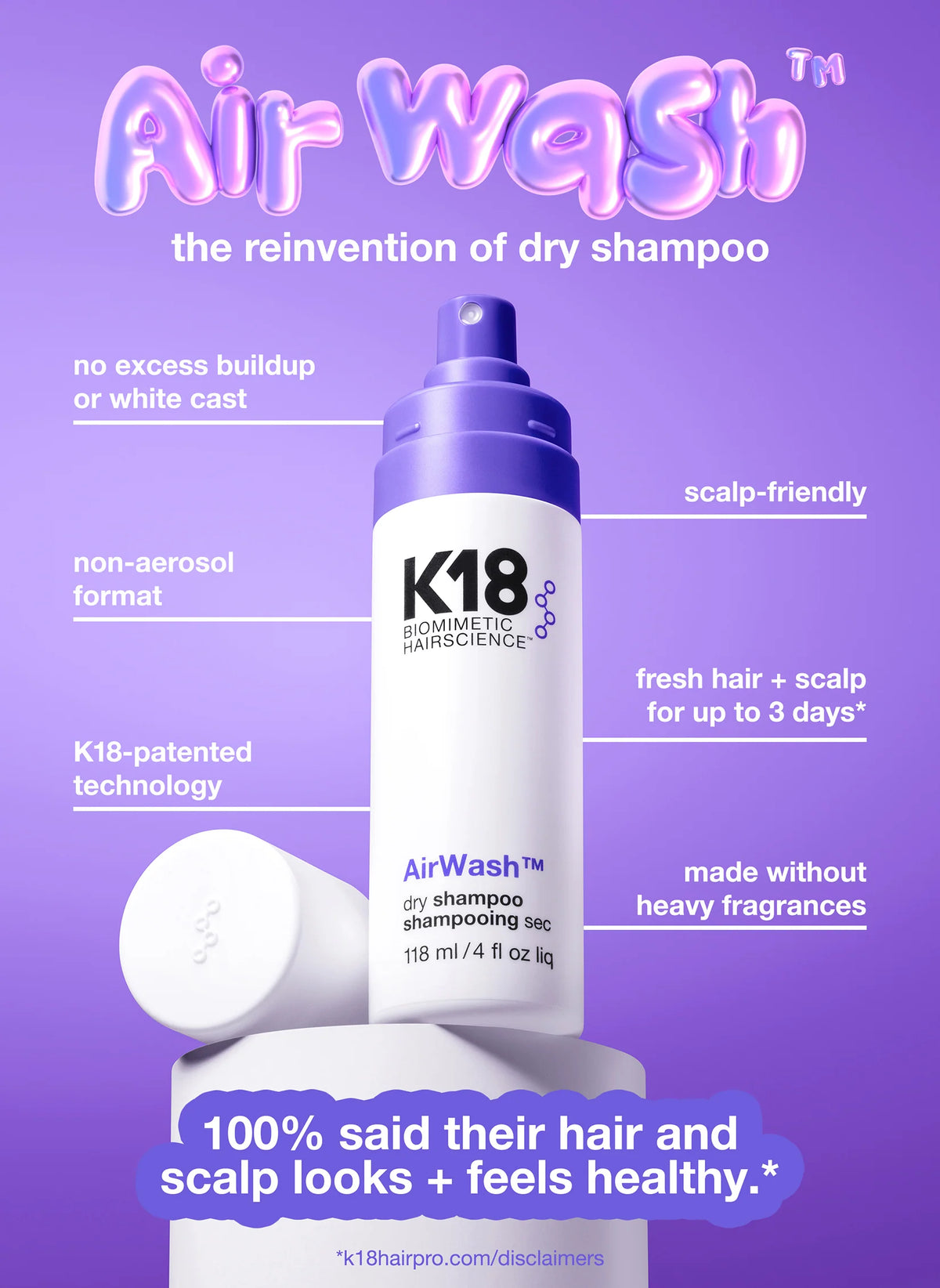 Air Wash Dry Shampoo - K18