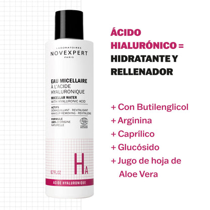 Agua Micellar Ácido Hialurónico - Novexpert
