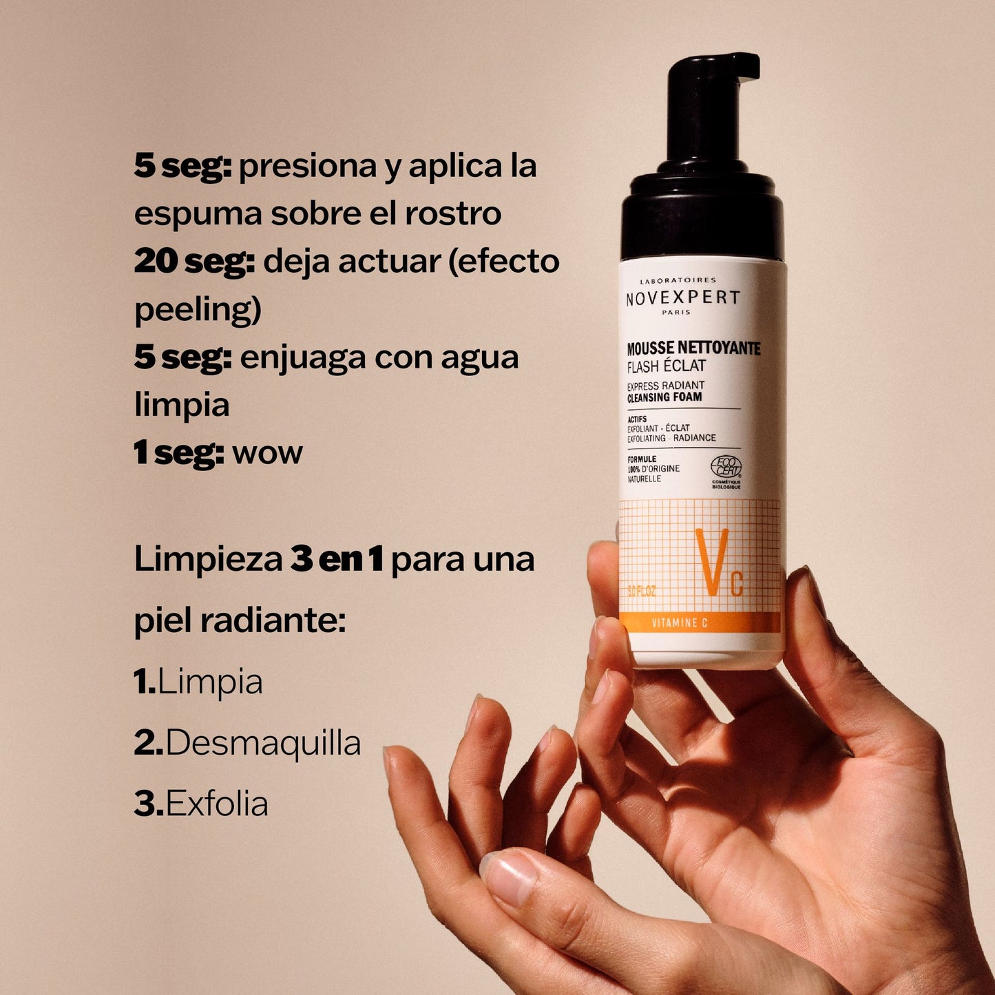 Espuma Limpiadora Vitamina C - Novexpert